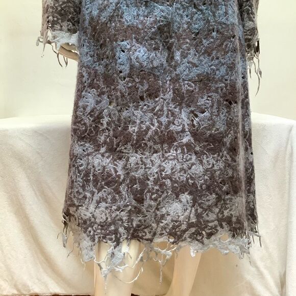 LOTTA STENSSON HANDMADE ARTIST WOVEN FULL LENGHT COAT  VINTAGE EUC MEDIUM - Picture 10 of 13